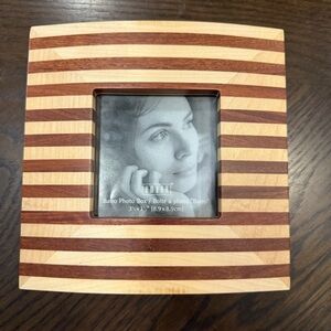 Striped Wooden Photo Frame
